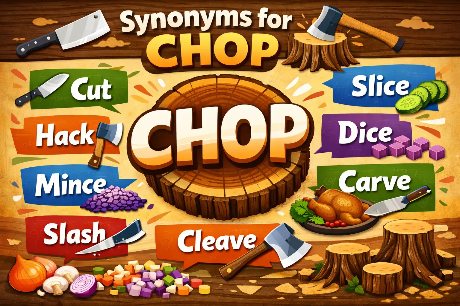 synonyms for chop
