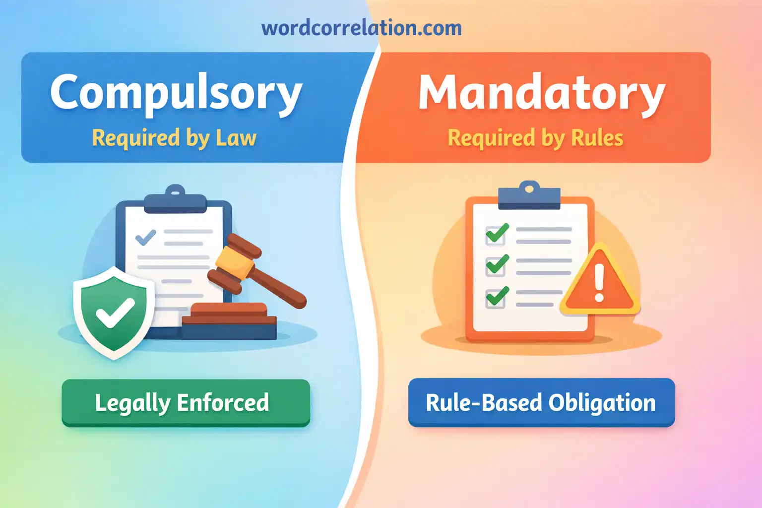 compulsory vs mandatory