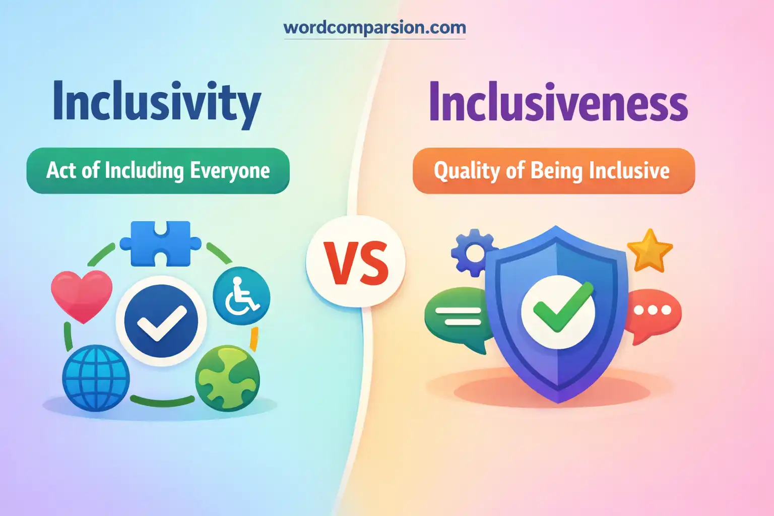 inclusivity vs inclusiveness