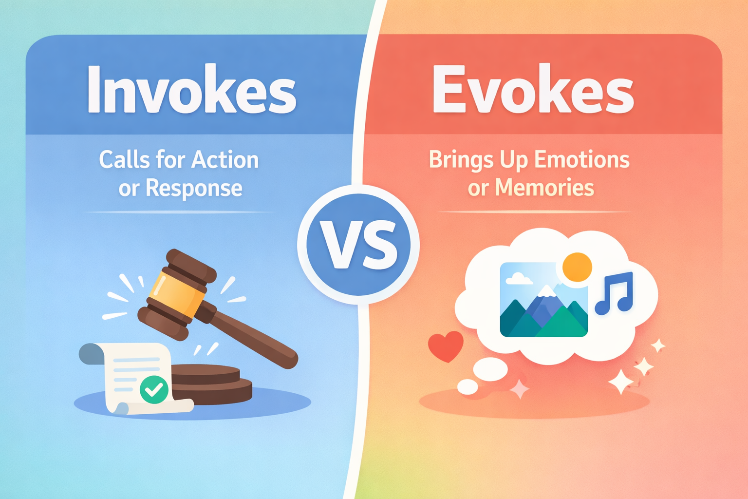 invokes vs evokes