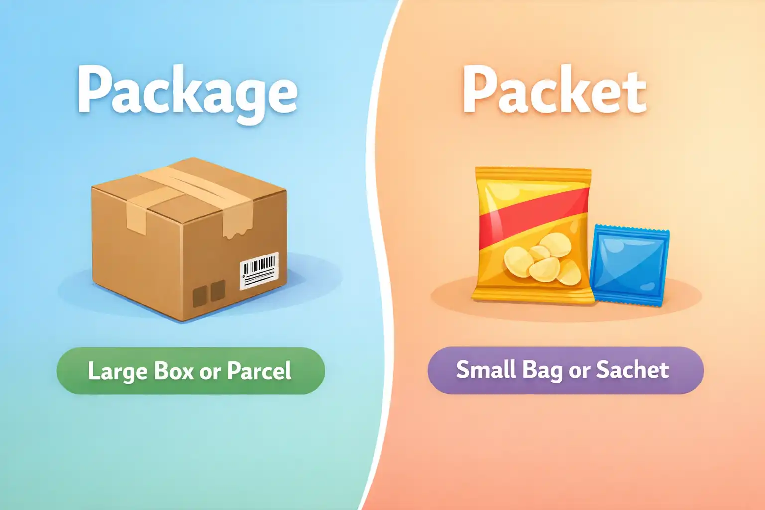 package vs packet