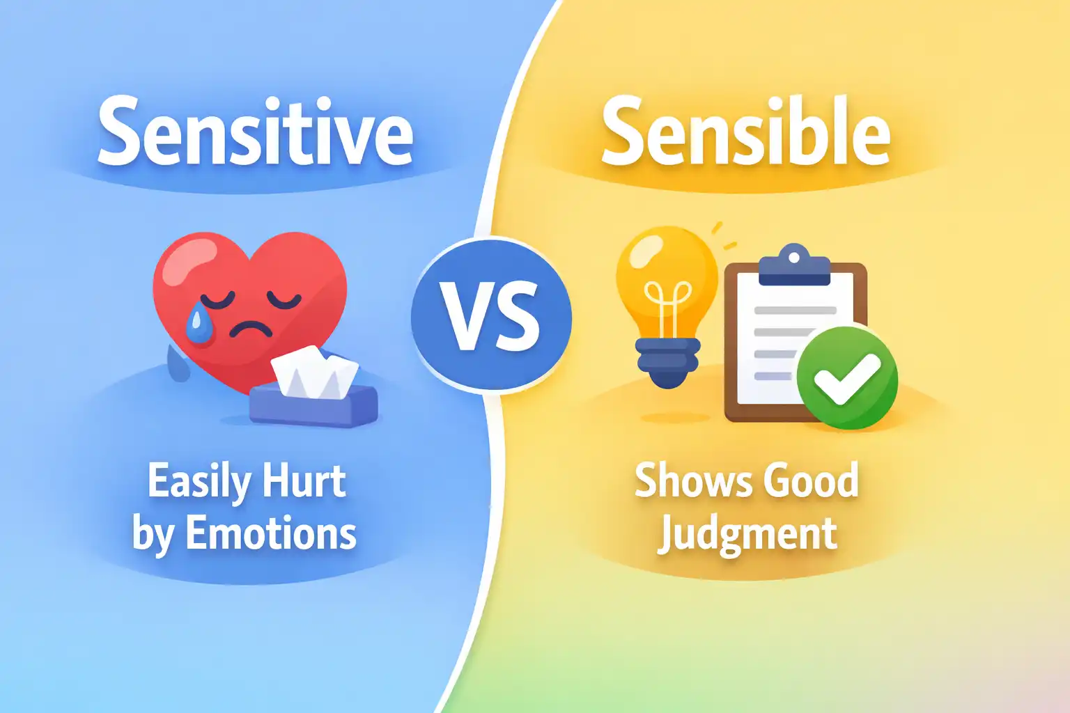 sensitive vs sensible