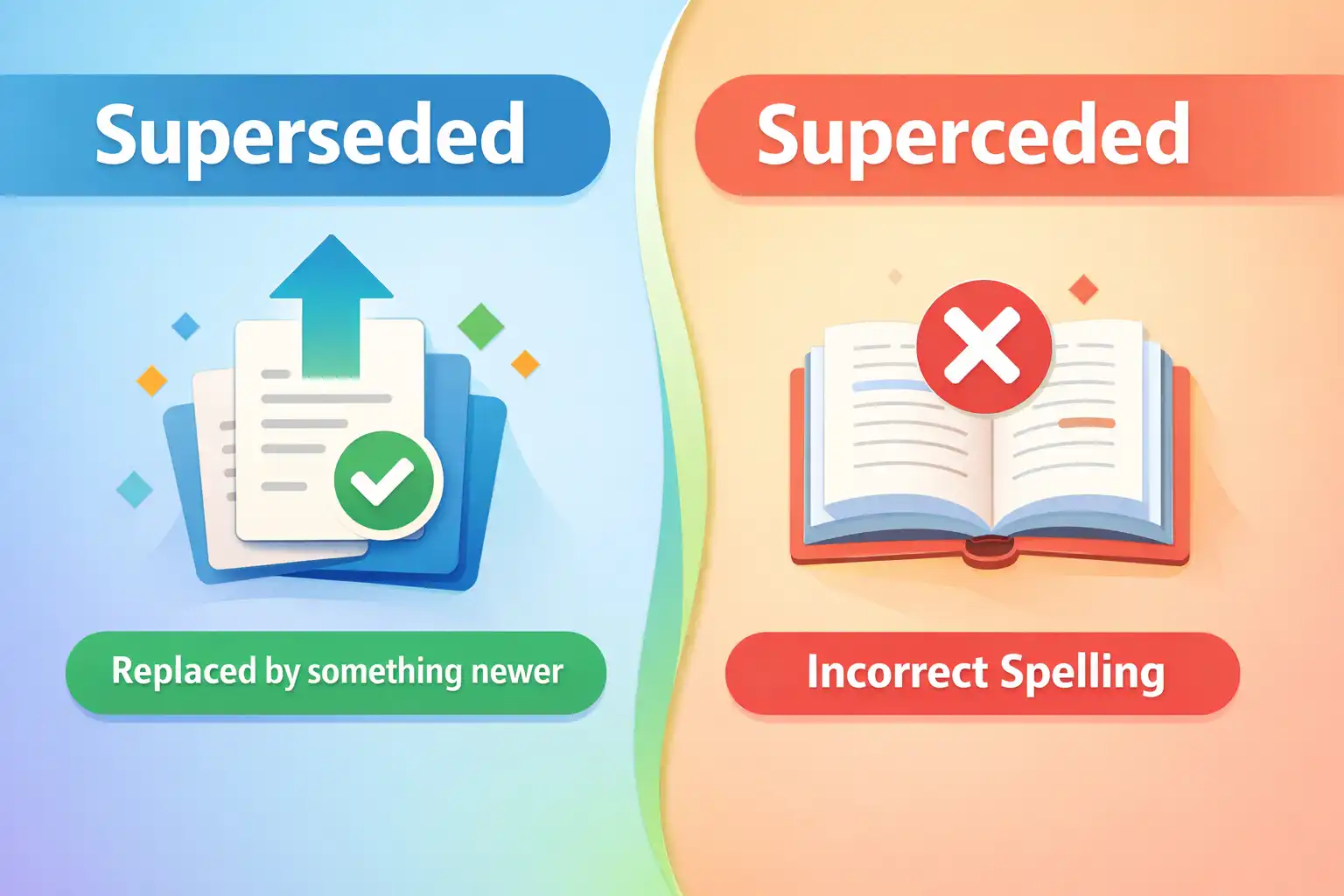 superseded vs superceded