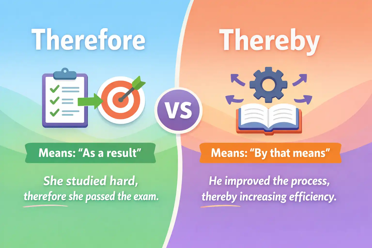 therefore vs thereby