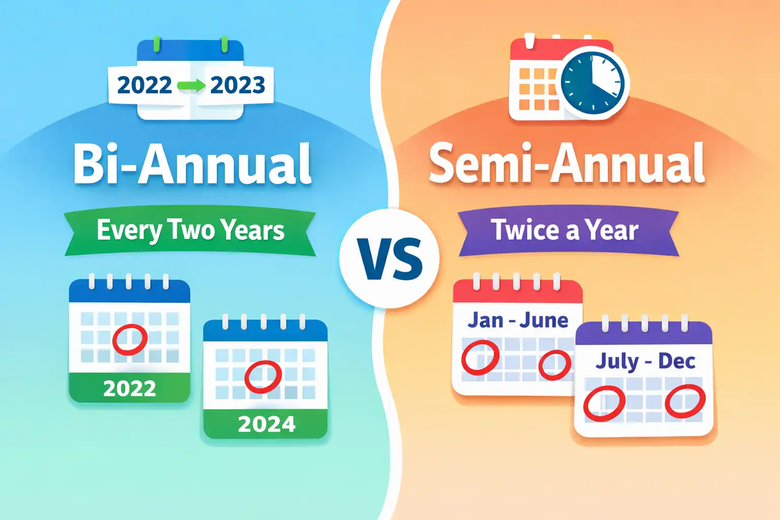 bi-annual vs semi-annual
