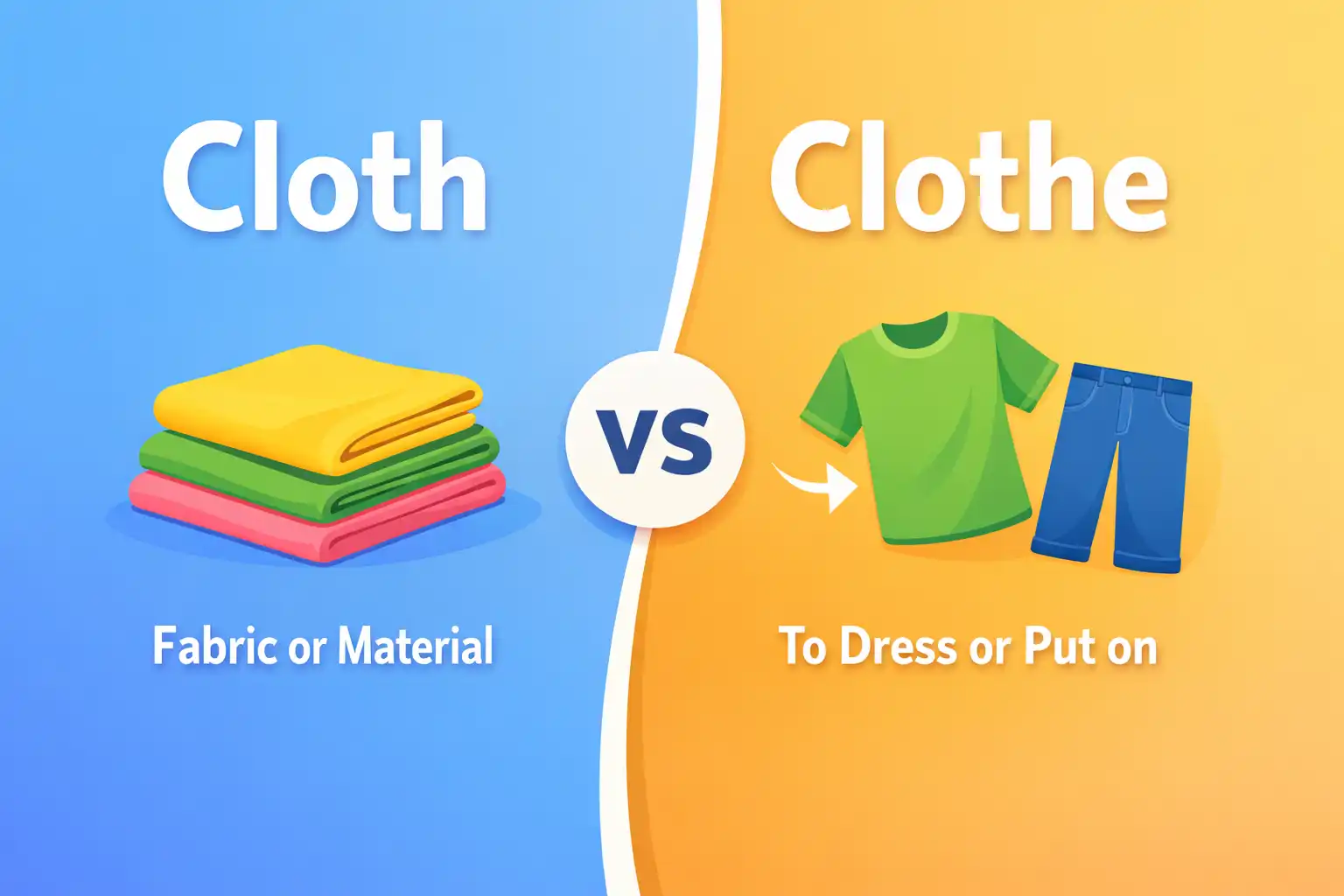cloth vs clothe