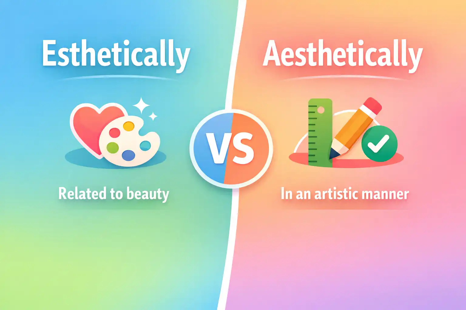 esthetically vs aesthetically
