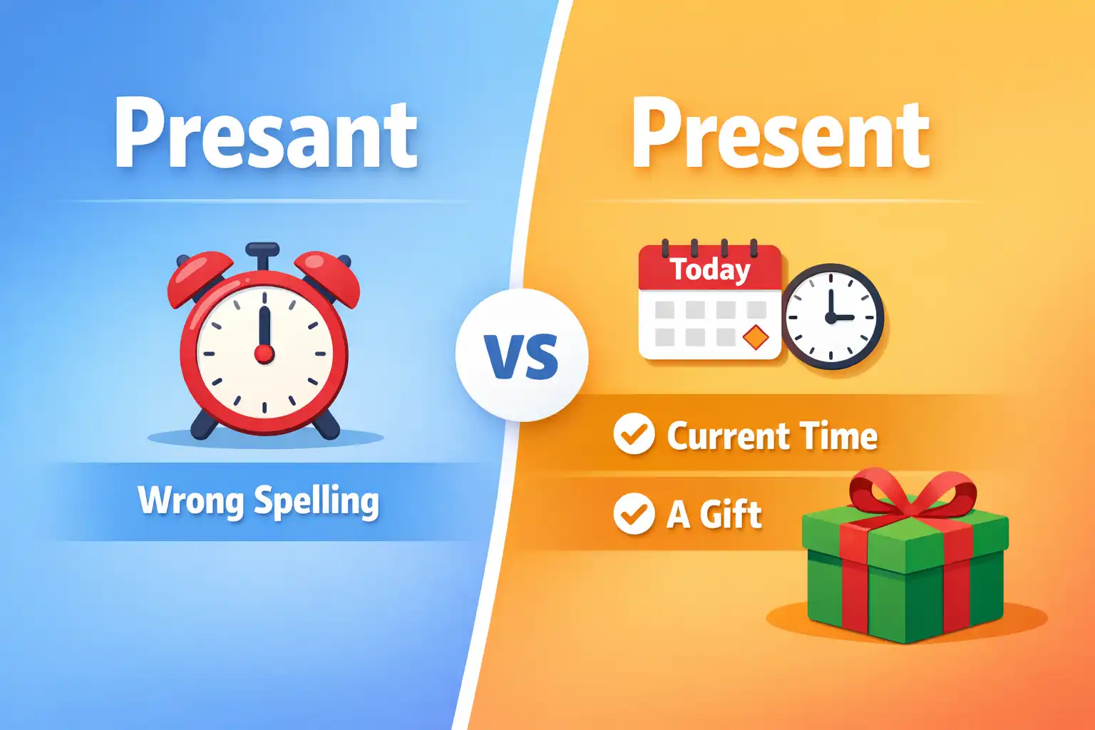 presant vs present