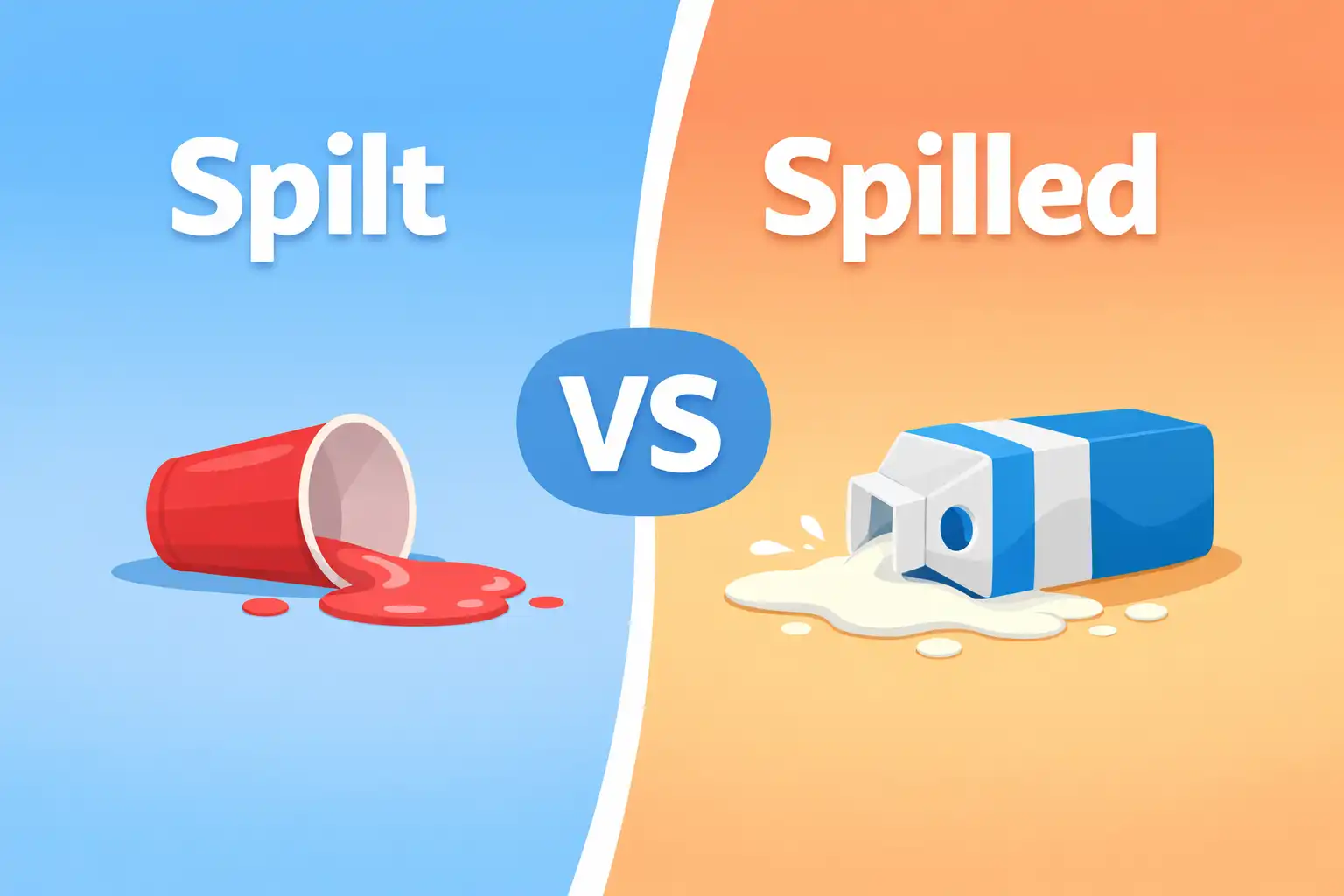 spilt vs spilled