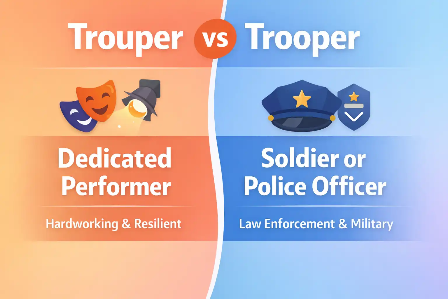 trouper vs trooper