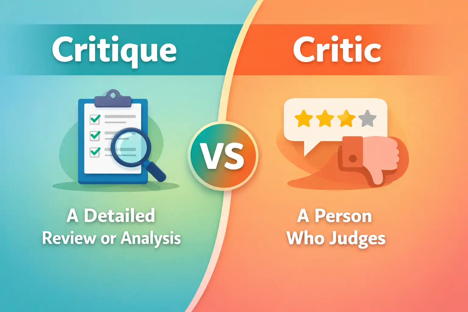 critique vs critic