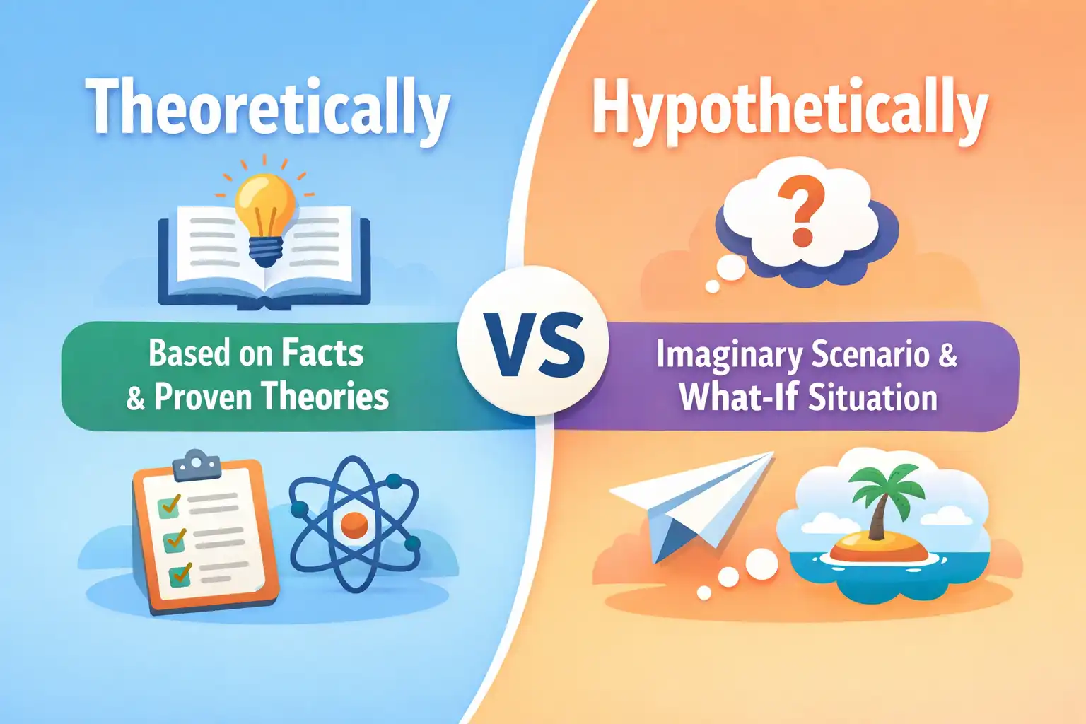 theoretically vs hypothetically